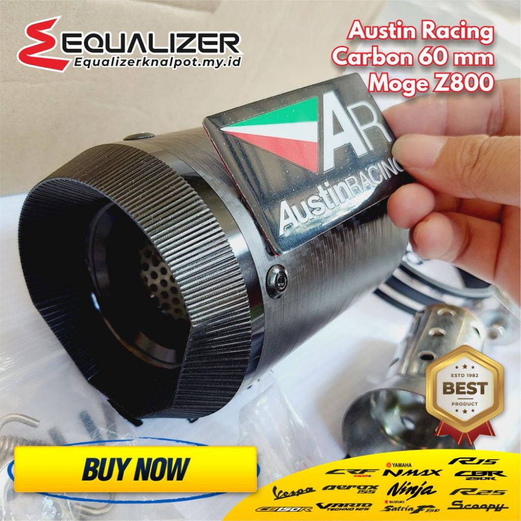 Knalpot Motor Racing Import Austin Racing Import Taiwan Carbon inlet 60 mm Kawasaki Z800 - Silincer 
