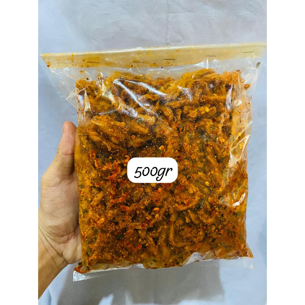 

jamur crispy/keripik jamur pedas daun jeruk bumbu melimpah jamur krispi keripik jamur krispi original daun jeruk kemasan 500gr 250gr 100gr