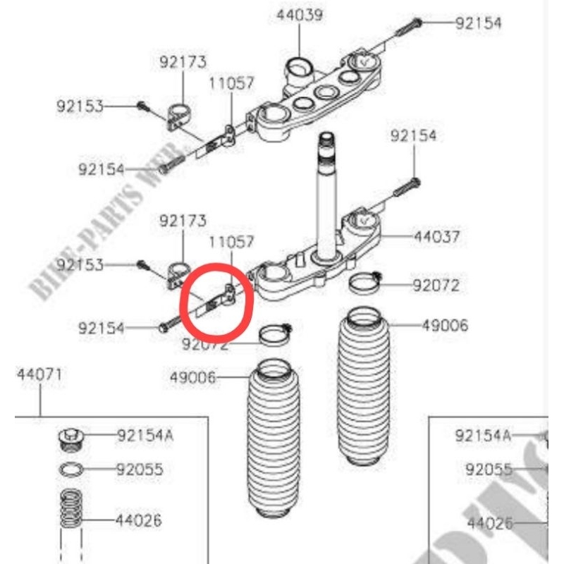 breket klem clamp selang rem depan KLX 230 klx230 original