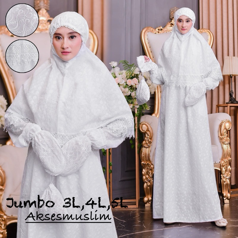 Gamis Ihrom Set Kumplit Special Jumbo Gamis Ihrom Wanita Set Perlengkapan Haji dan Umrah Wani