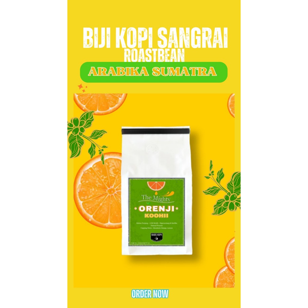 

Raos kopi biji kopi sangrai arabika orenji arabika sumatra 200gr