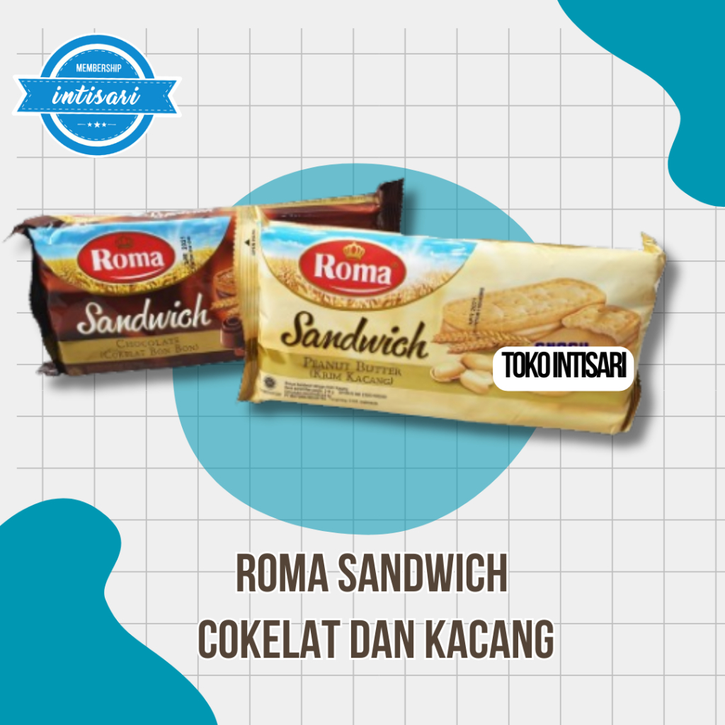 

Roma Biskuit Sandwich Cokelat & Kacang (PCS)