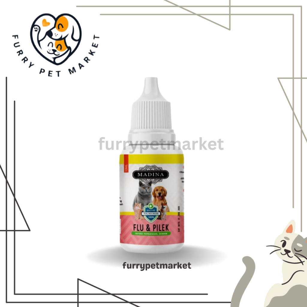 Madina Obat Flu dan Pilek Kucing 10 ML - Obat Flu Pilek Kucing Tetes