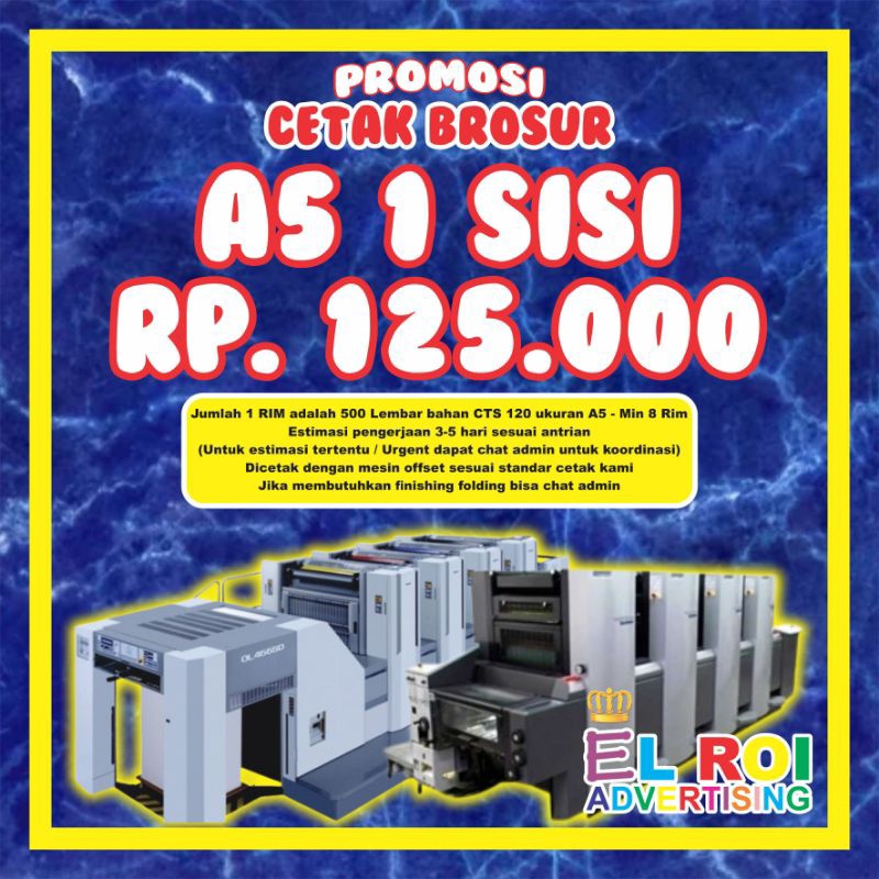 

cetak brosur A5 1 sisi ekonomis semarang