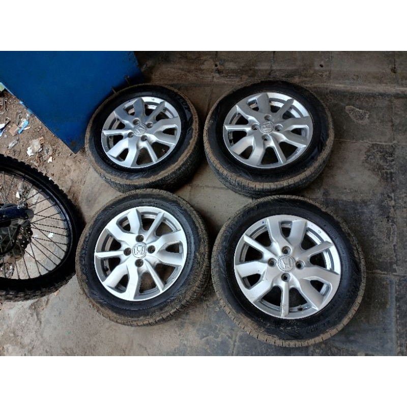 VELG ORI COPOTAN BRIO R14 DAN BAN DUNLOP 175 65 R14