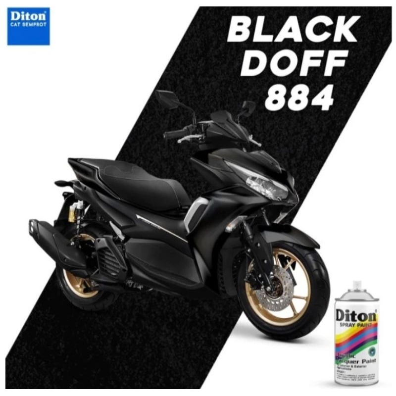 Pilox Diton/Cat Semprot Diton 300CC warna Hitam 839 & Hitam Doff 884