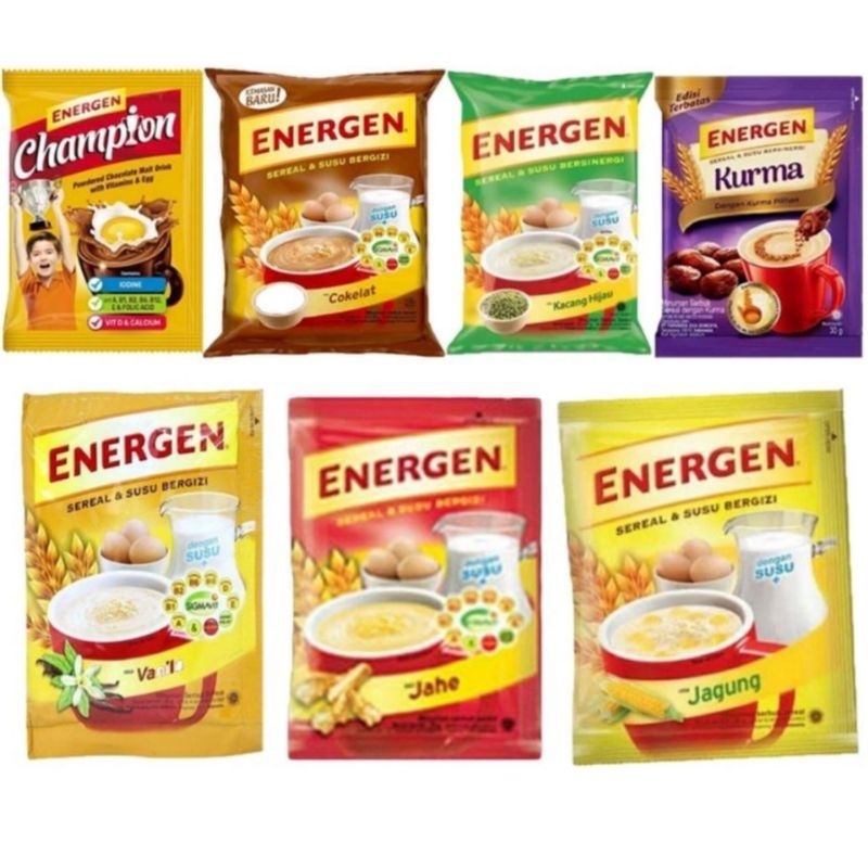 

Energen Minuman Sereal Oat Susu (30g per sachet) - 1 Renteng, Isi 10 Sachet