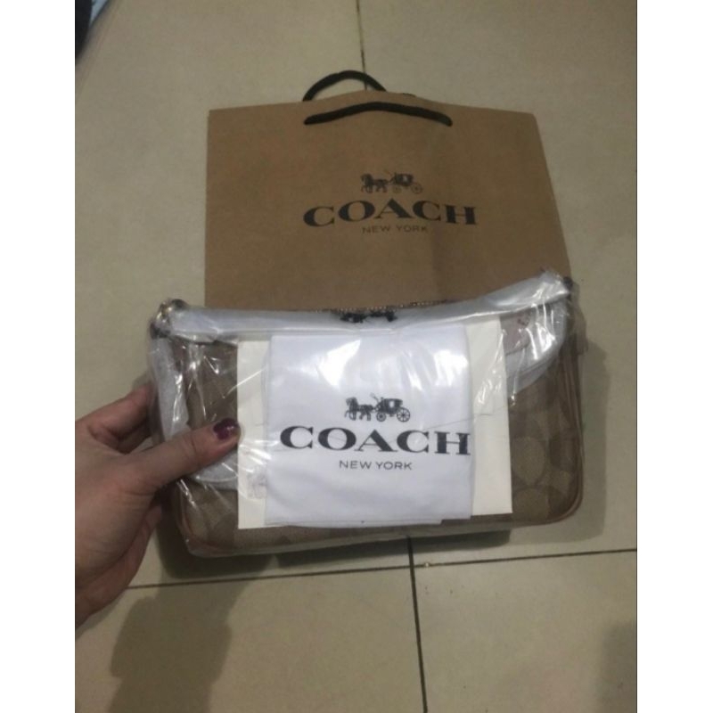 Coach Original Signature Top Handle Pouch Crossbody
