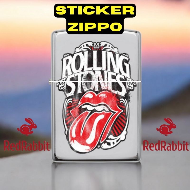 stiker sticker zippo rolling stones sepasang