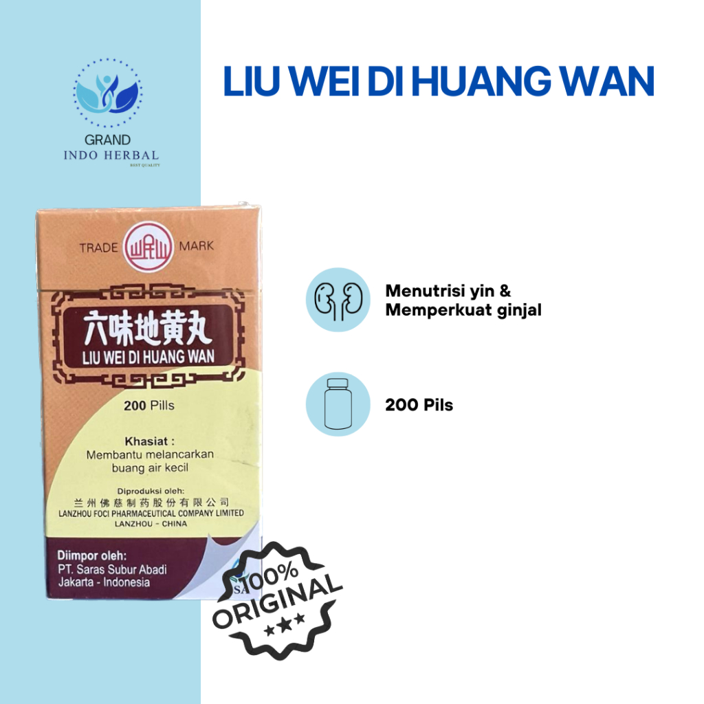 Liu Wei Di Huang Wan - Obat Memperkuat Fungsi Ginjal
