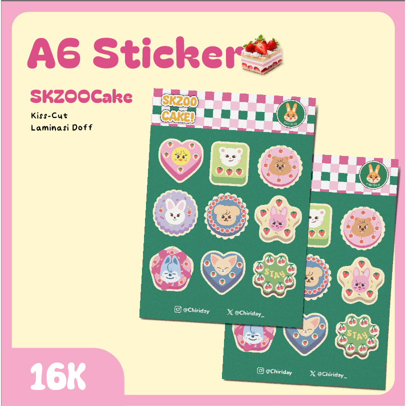 

SKZOO STICKER SHEETS A6 STRAY KIDS K-POP