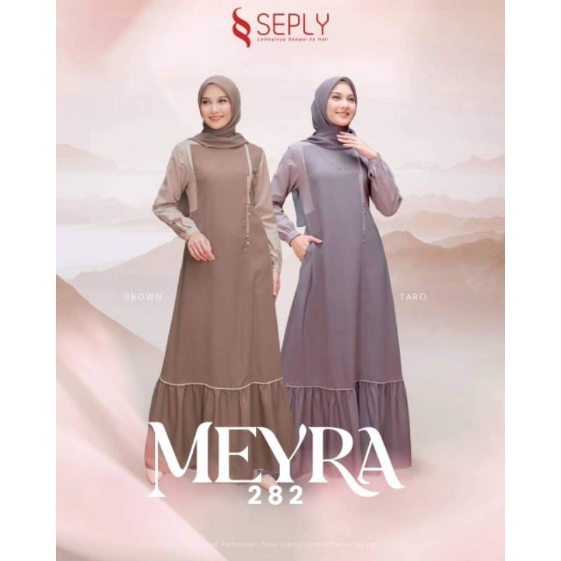 Seply Meyra 282 Brown/ Taro/ Gamis Wanita Masa Kini