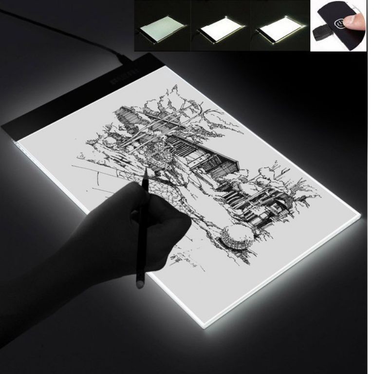 

KODE T8T9 Trace board drawing tracing copy board papan jiplak A4 LED light pad three step dimmer