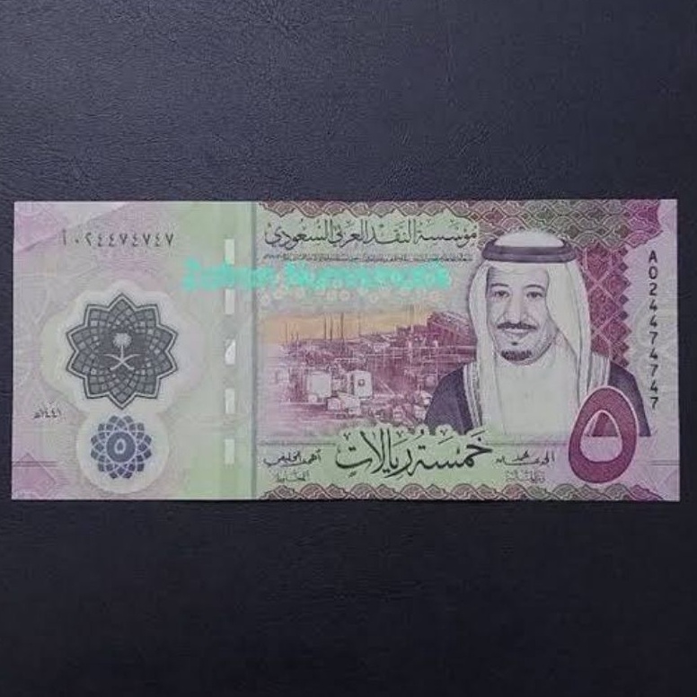 KODE V7E3 Mata Uang Arab Saudi 5 Riyal 1 Asli