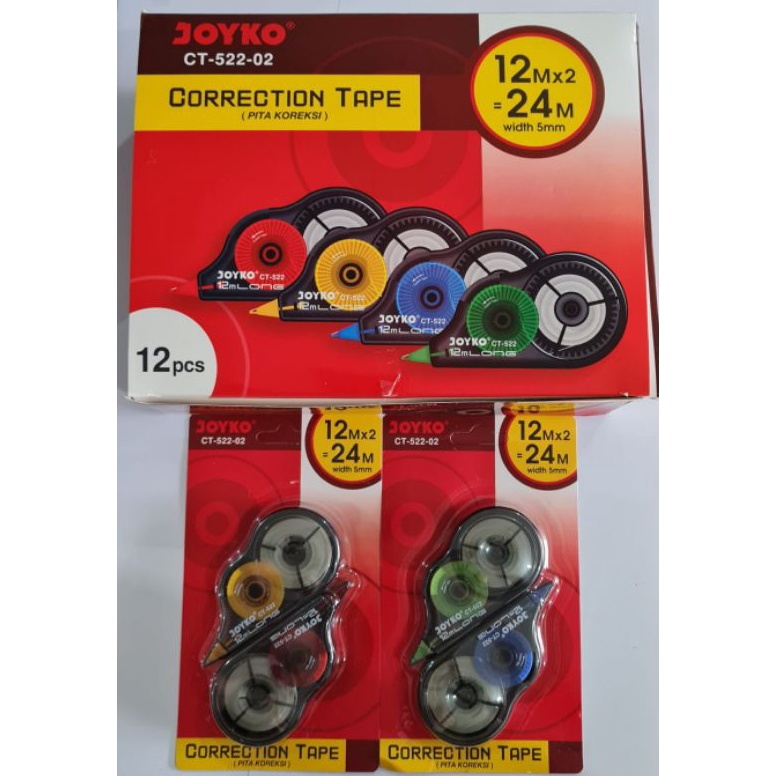 

KODE I8B4 Tipex Roll Joyko CT522 isi 24 Pcs