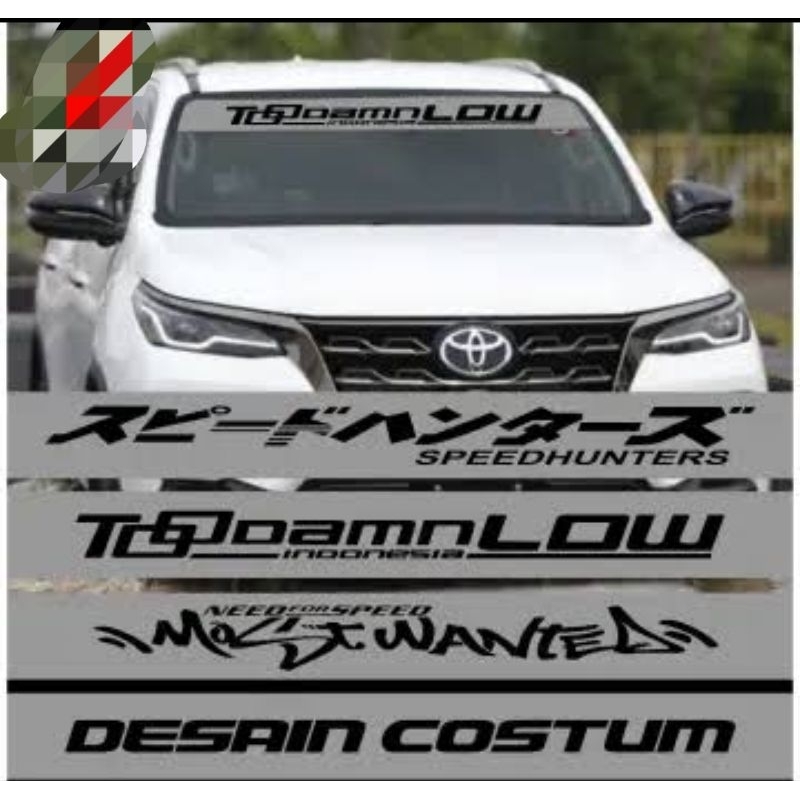 Sticker stiker kaca depan mobil bolong ceplong Daihatsu grandmax luxio all new xenia agya sigra taru