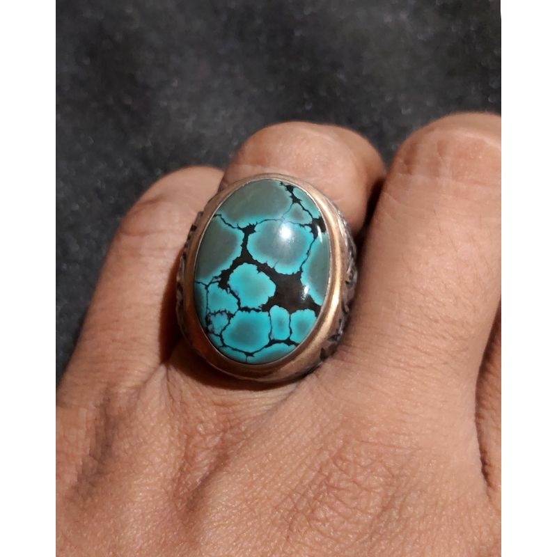 HQ NATURAL TURQUOISE - PIRUS HUBEI-XINJIANG-GRADASI TOSKA BIRU-URAT EMAS- HIJAU-JENONG-AKSESORIS-KOL