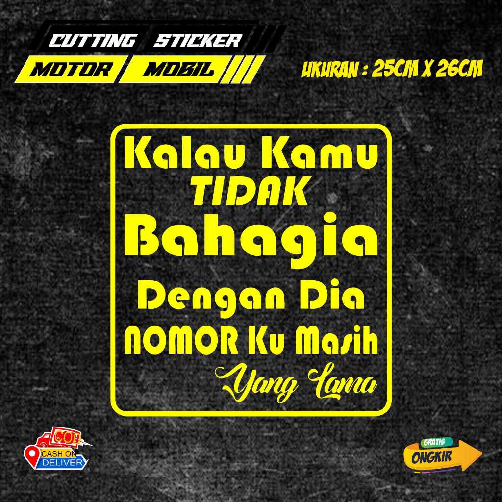STIKER KATA KATA UNTUK MOBIL TRUCK/PICKUP/L300 STIKER KATA KATA KEREN