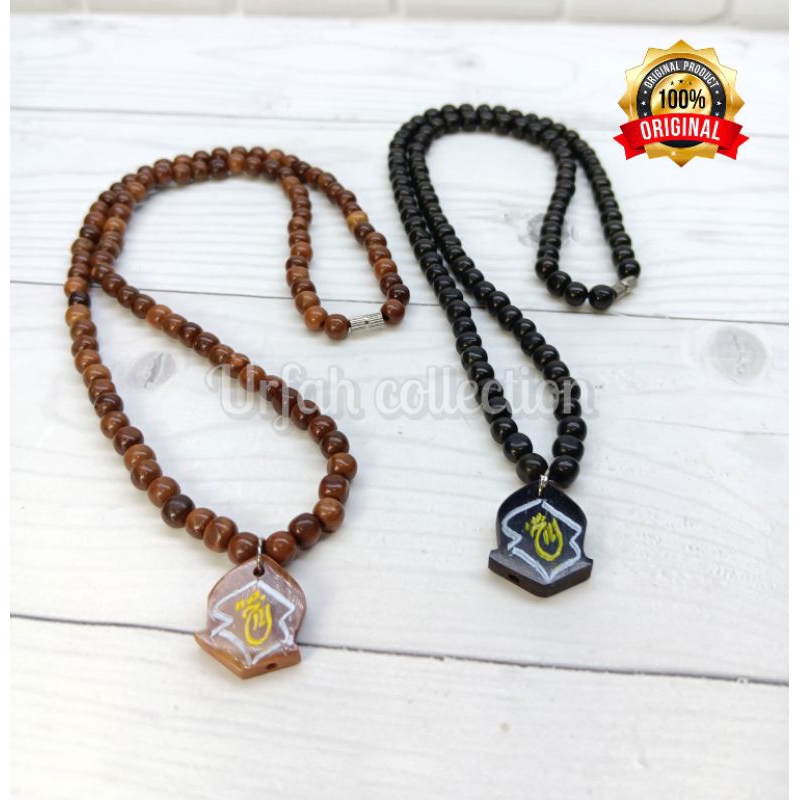 Kalung kayu kokka original bandul trompah rajah