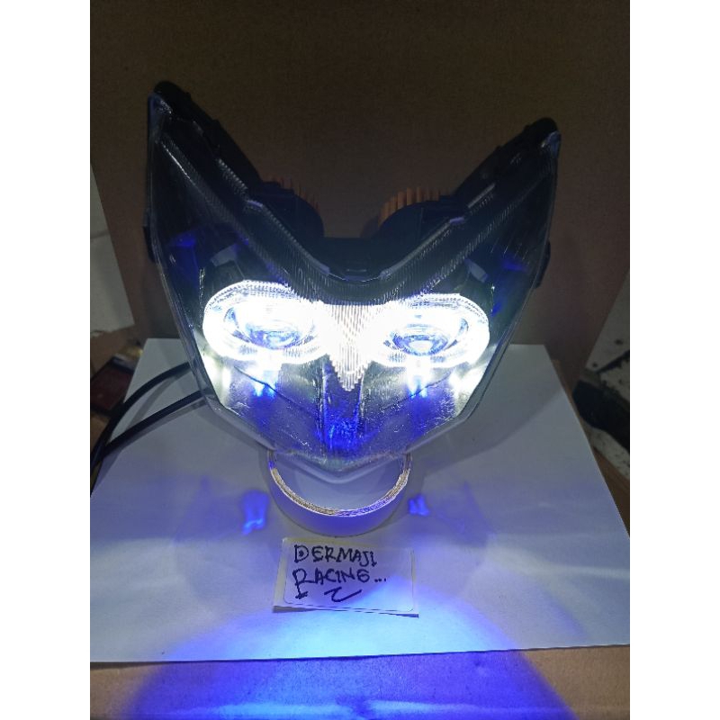Reflektor lampu depan supra x 125 new batman custom