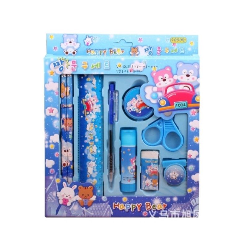 

Stationary Pensil Set 9 in 1 - Pencil Set Lengkap - Alat Tulis Anak - Set Alat Tulis Anak Sekolah