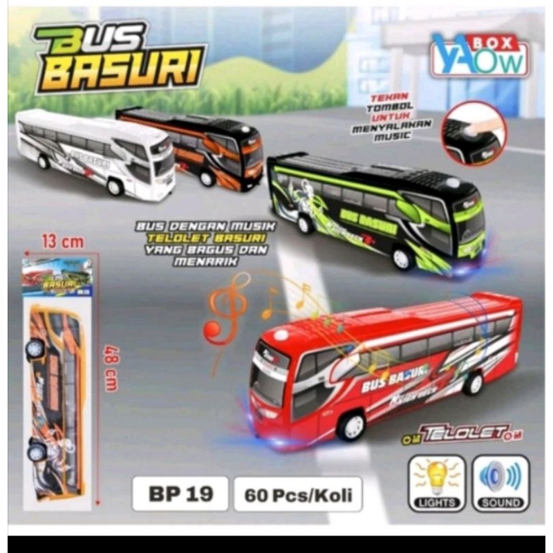 BUS BASURI BUNYI TELOLET BUS VIRAL BUS LAMPU MENYALA BUS MURAH