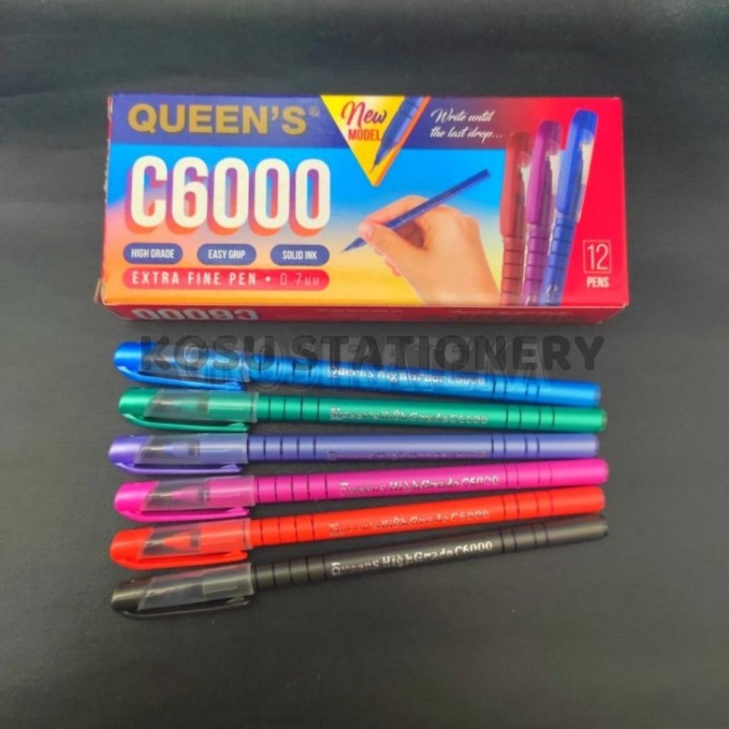 

BOLPEN / BALLPOINT / PULPEN / POLPEN FASTER QUEEN C 6000 HITAM