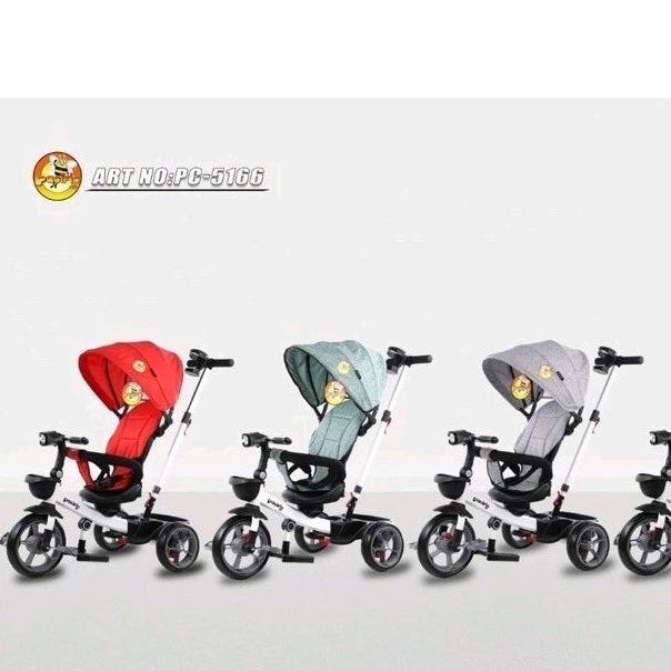 DORONGAN ANAK TRICYCLE SEPEDA RODA TIGA ANAK PACIFIC PC-5166 / PC5166 / PC 5166