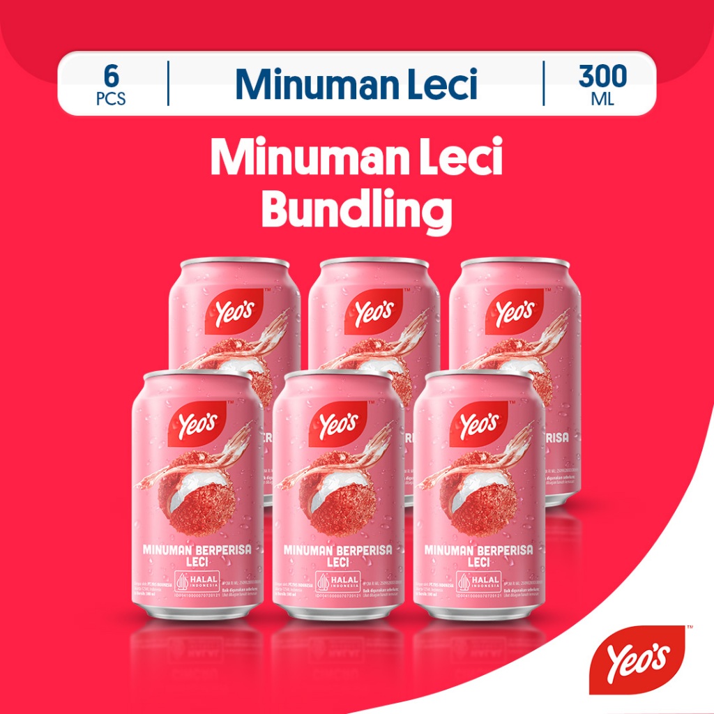 

Yeos Minuman Kaleng Leci Drink 300ml - 6 pcs