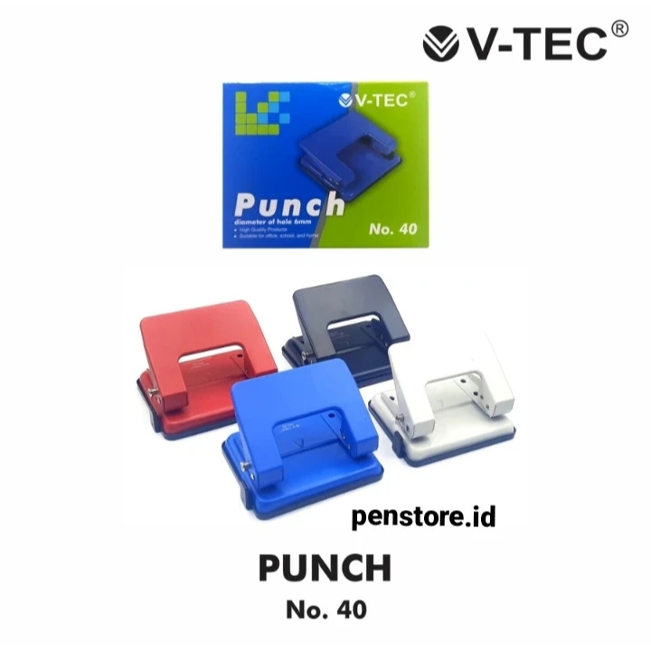 

Punch V-TEC no 40 (tanggung) / Pelubang / Pembolong kertas 2 Lubang