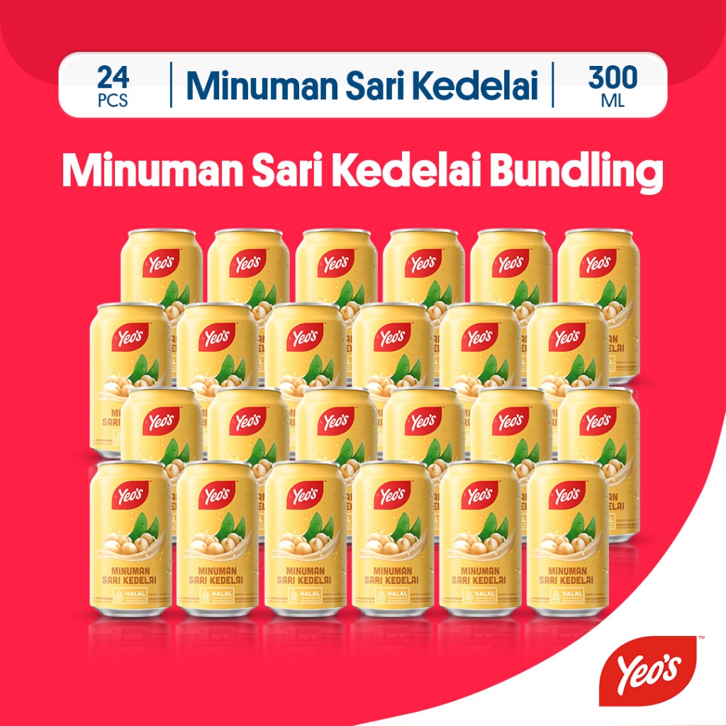 

Yeos Minuman Kaleng Sari Kedelai (Soy Bean) 300ml - 24 Pcs