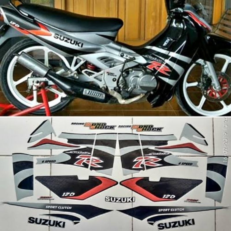 Striping Ori Satria R Lumba 2001 Silver Stiker Ori Suzuki Satria Lumba 2001 Silver