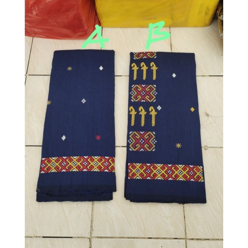 KAIN TENUN JEPARA MOTIF TORAJA NAVY