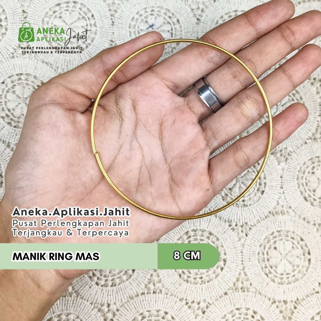 1 PCS MANIK KAWAT RING 8 CM / RING BULAT MAS