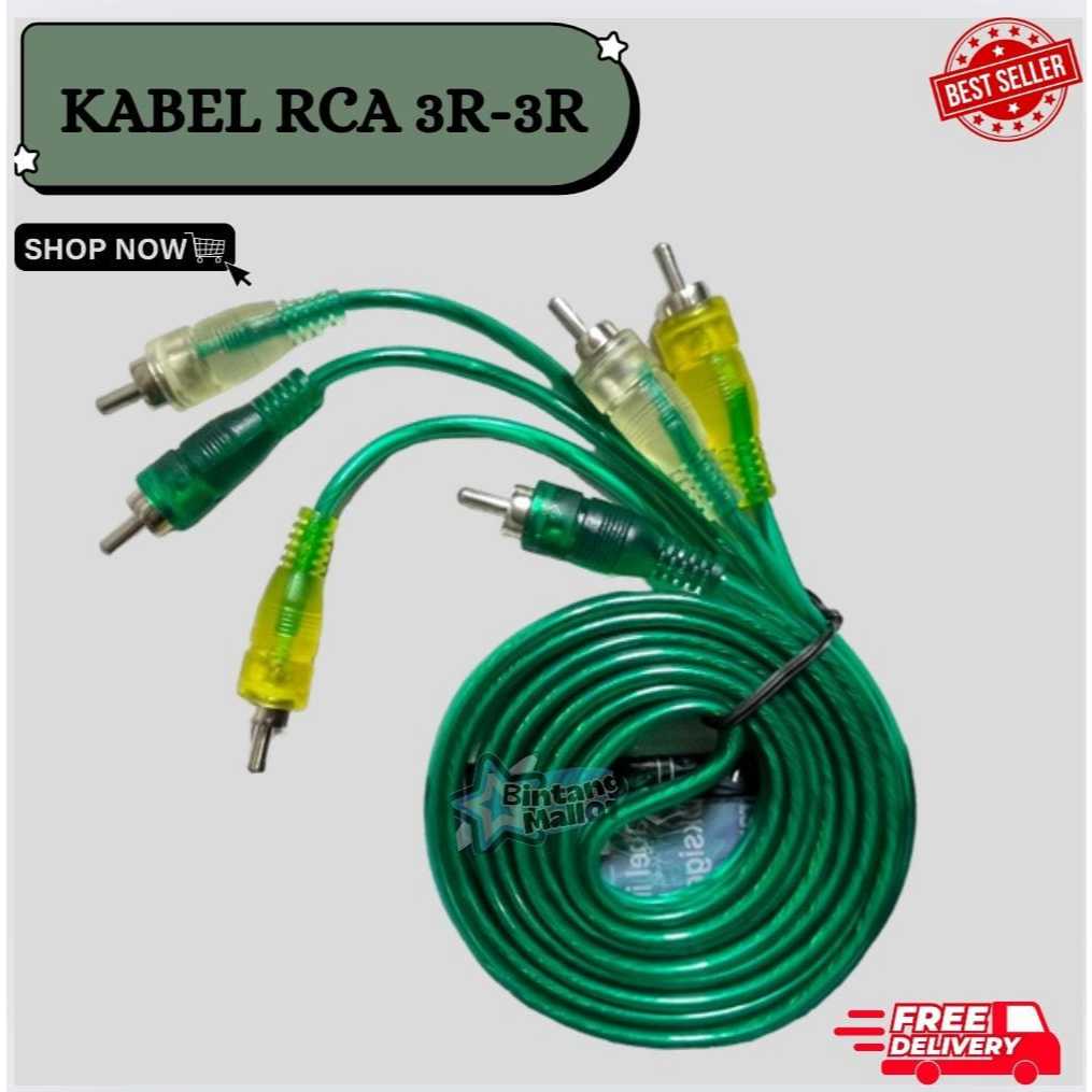 KABEL RCA 3 TO 3 RCA 1.5M TRASNPARAN/KABEL RCA 3 TO 3 RCA 5METER