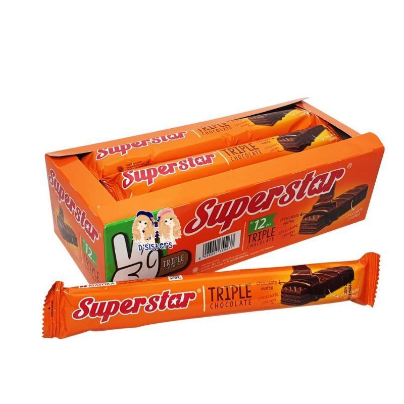 

ROMA WAFER SUPERSTAR TRIPLECHOCOLATE BOX 12x18/16g