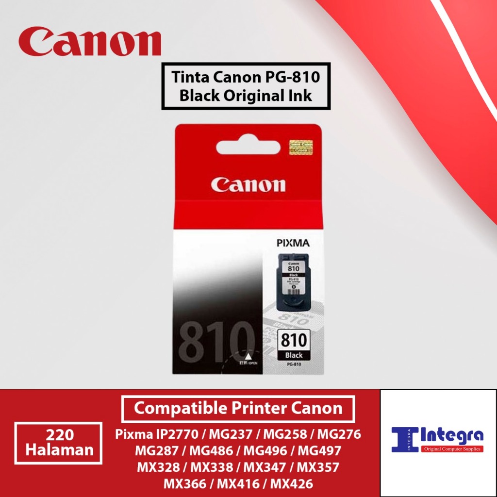 Tinta Canon 810 Ink Cartridge Black / Hitam Original Datascript PG810 PG-810 PG 810 Tinta Printer Ca