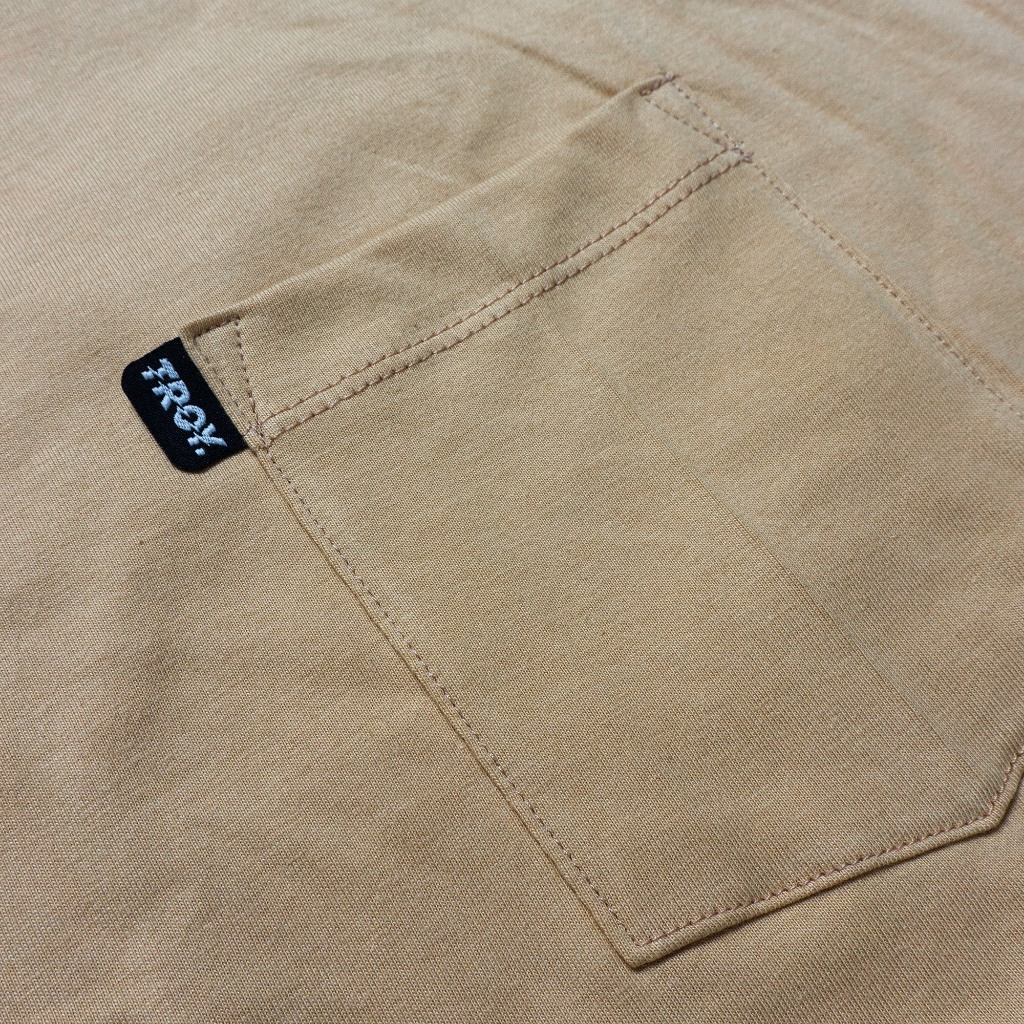 Troy Company Boxy Pocket Oversize Tshirt Beige Basic - Kaos Boxy Pocket Oversize Polos BKD 2613