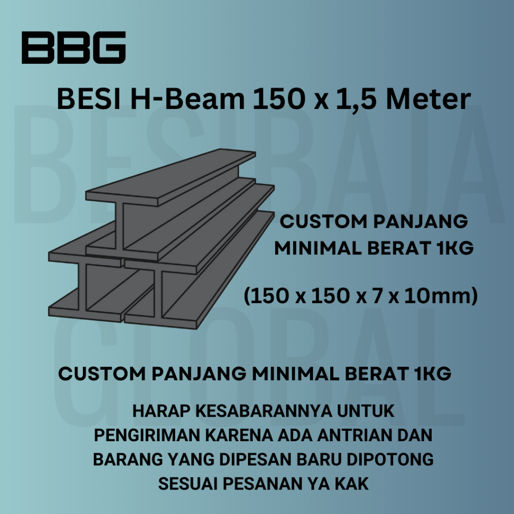 BESI H-BEAM 150 x 1,5M