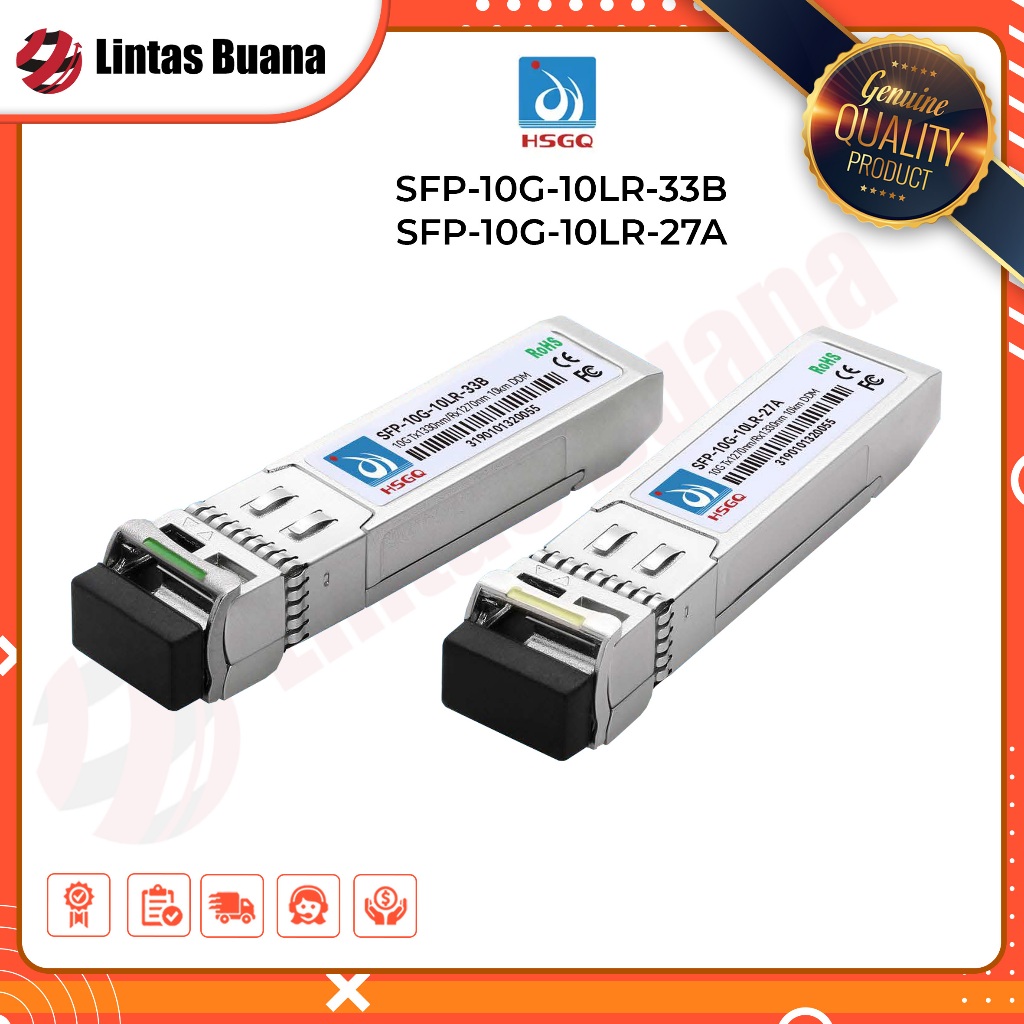HSGQ SFP-10G-10LR-33B / SFP-10G-10LR-27A 10G Bidi LC 10 km Single mode SFP+