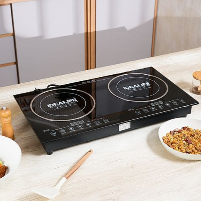 [KARGO] IDEALIFE - Double Induction Stove - Kompor Listrik Induksi 2 Tungku- IL-201b