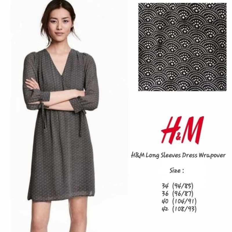 HM Ladies Long Sleeves Dress Wrapover