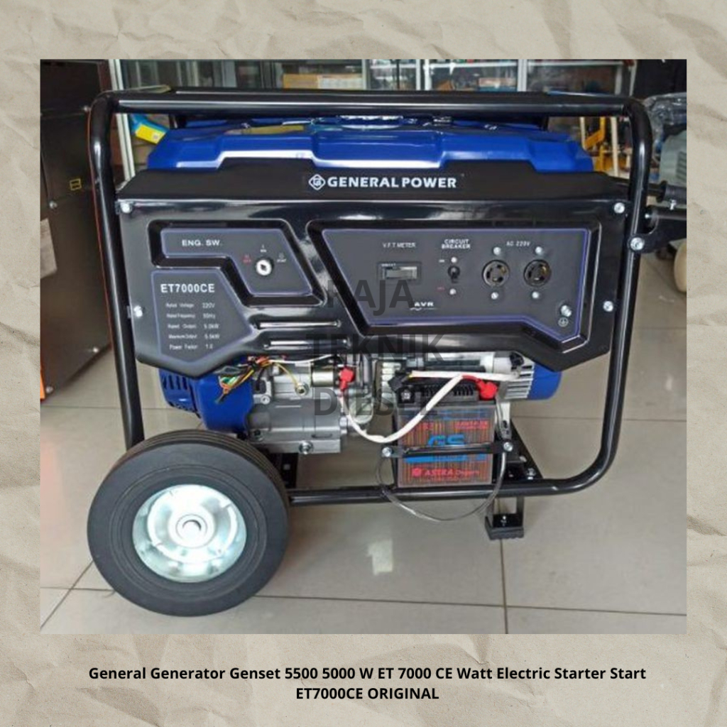 General Generator Genset 5500 5000 W ET 7000 CE Watt Electric Starter Start ET7000CE ORIGINAL
