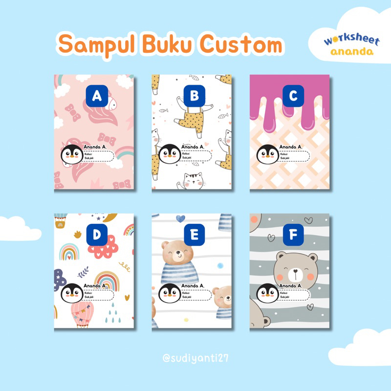 

Sampul Buku Custom Nama Isi 10 pcs Ukuran Buku Tulis Campus/BigBoss