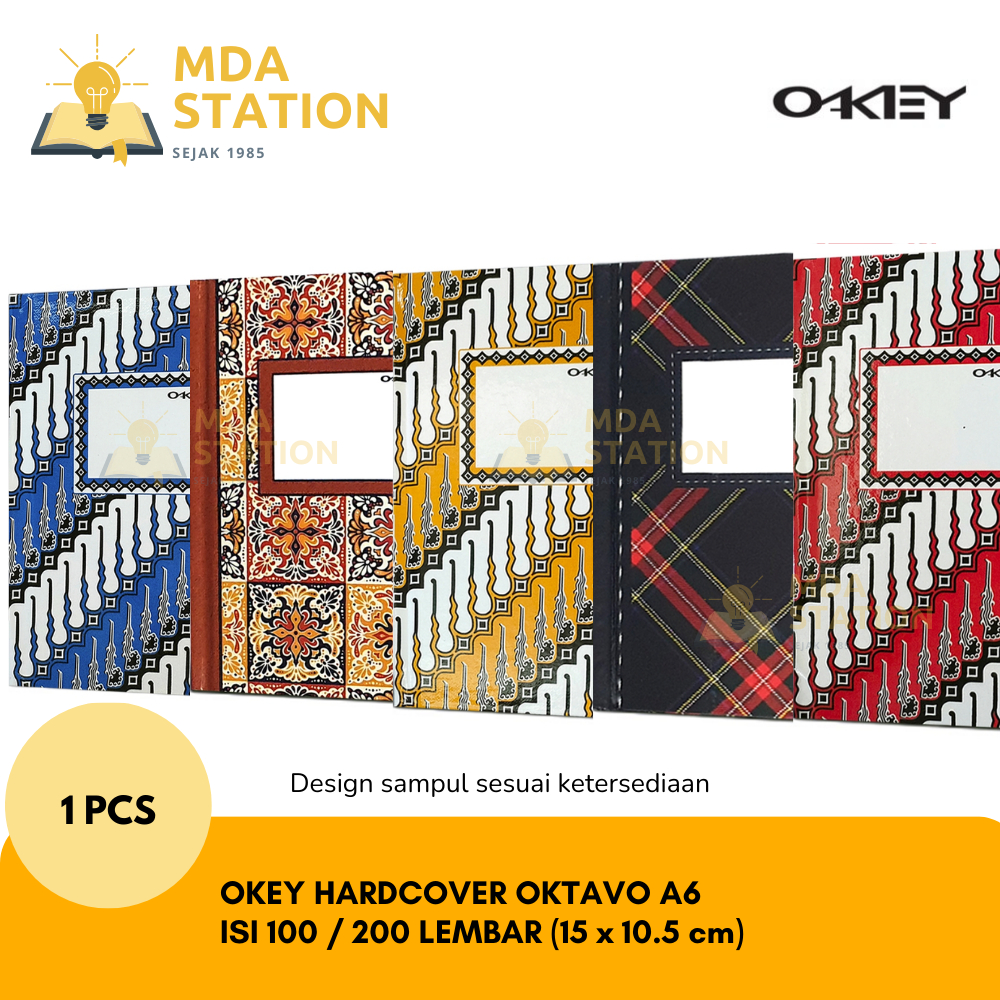 

OKEY by Kiky OKTAVO A6 Hardcover Buku Tulis isi 100/200 Lembar (SATUAN) | OKEY OKTAVO A6 Hardcover isi 100/200 Lembar Beli Eceran atau satuan | Buku Tulis Buku Keuangan Buku Akutansi | MDA STATION