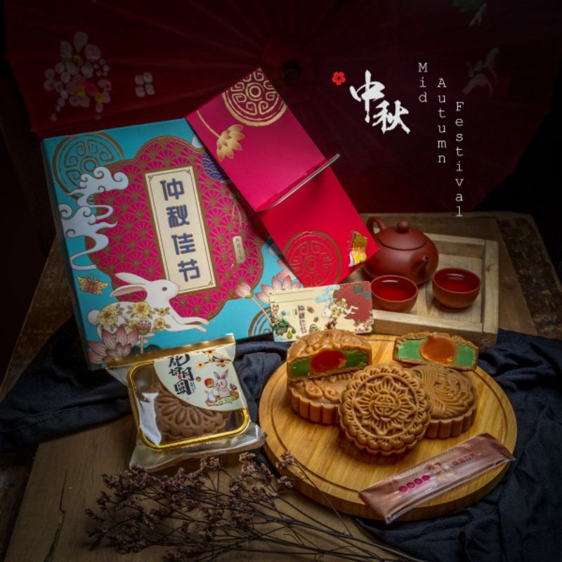 

READY MOONCAKE SPECIAL ISI 4 HALAL PREMIUM VEGETARIAN KUE BULAN