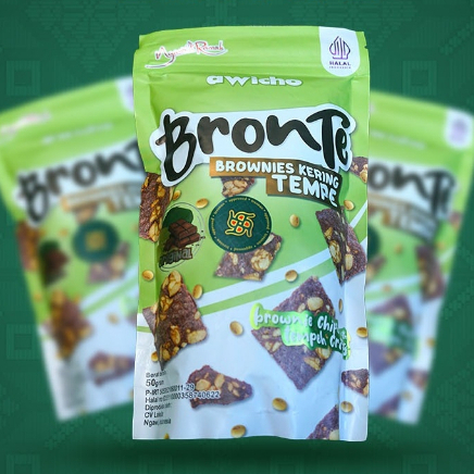 

BRONTE Brownies Tempe dengan berbagai varian rasa green tea original Cappucino banana strawberry camilan enak kekinian produk UMKM Indonesia tresnan approved