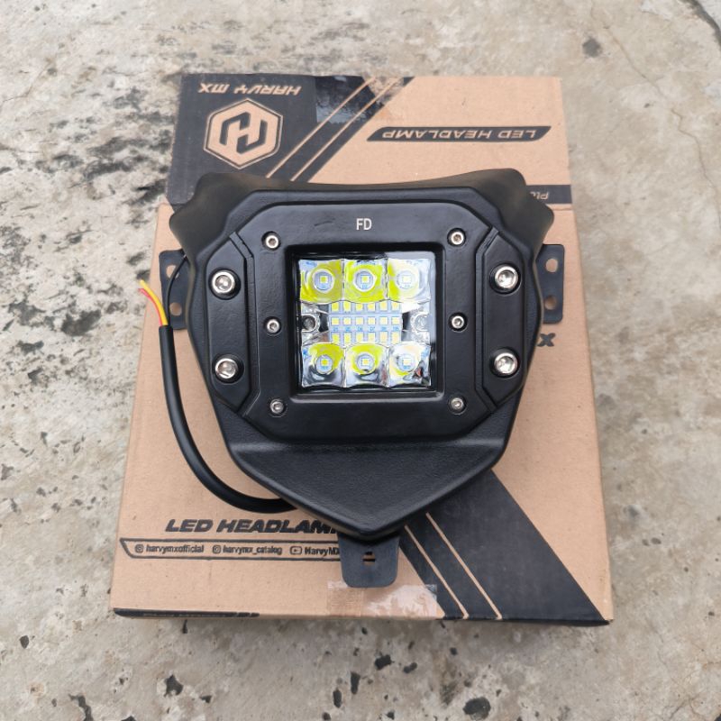 Lampu Depan KLX BF 12 LED Headlamp KLX BF Dtracker 150 New 12 LED Reflektor Batok Lampu 12 LED KLX B