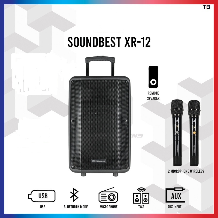 Audio Speaker Portable Wireless Soundbest XR 12 12 inch SOUNDBEST XR12