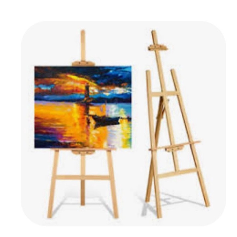 

KODE D6R8 Easel Wooden Lukis Foto Wedding Stand Kayu